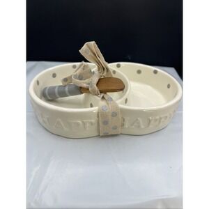 New Mud Pie E2 Home Happy Everything Three-Section Server 42600451
